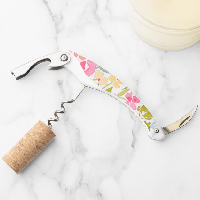 Pastel Coloured Floral Corkscrew (Front)