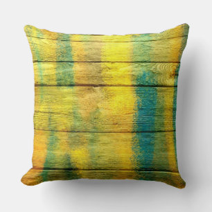 Pastel Coloured on Wood #7 Cushion