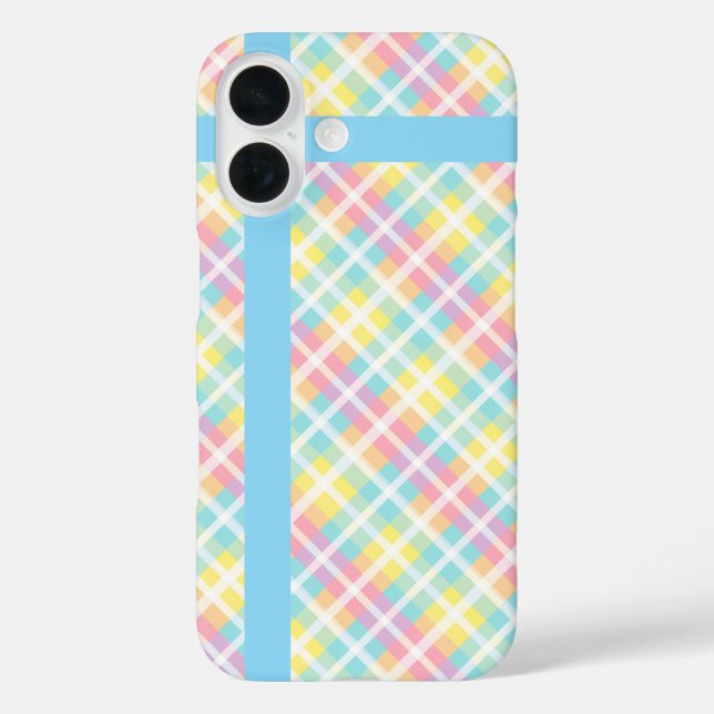 Pastel Coloured Plaid Case-Mate iPhone Case (Back)