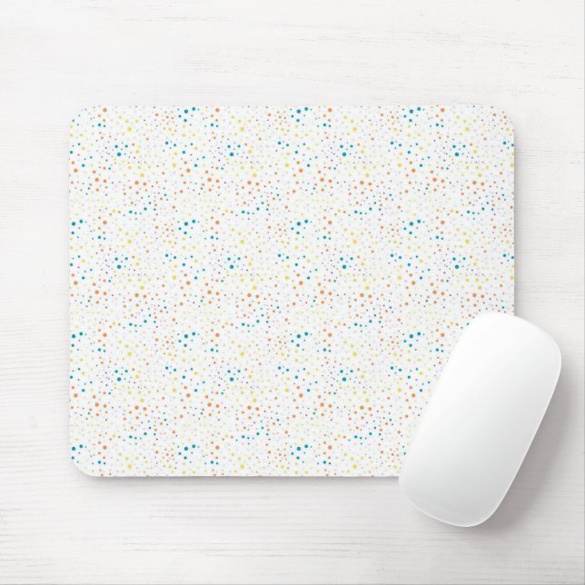 pastel coloured polka dots mouse pad (With Mouse)