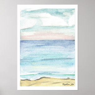Pastel coloured Sea Poster