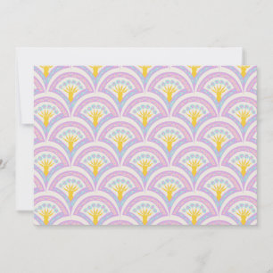 Pastel coloured shell pattern announcement