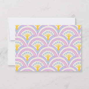 Pastel coloured shell pattern announcement