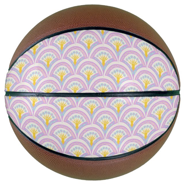 Pastel coloured shell pattern basketball (Front)