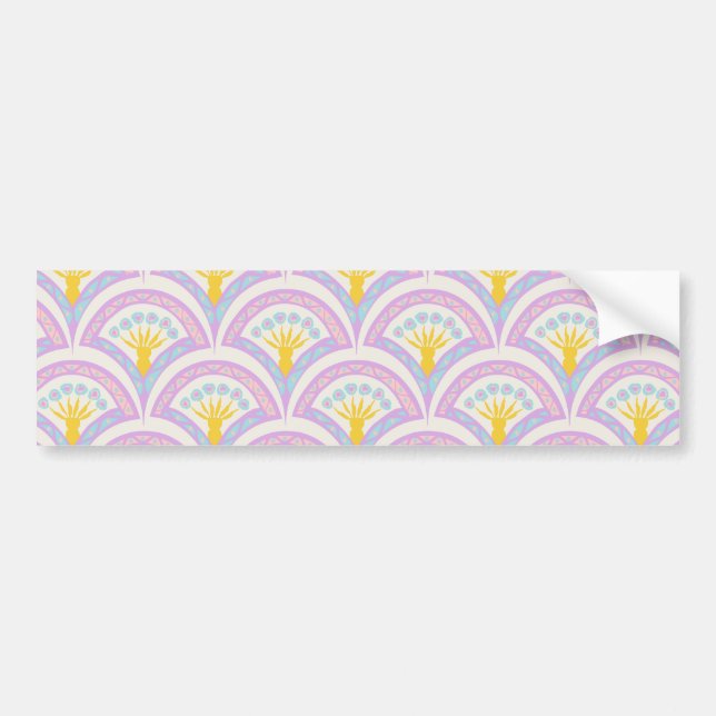Pastel coloured shell pattern bumper sticker (Front)