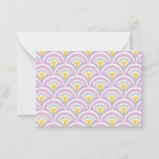 Pastel coloured shell pattern card (Front)