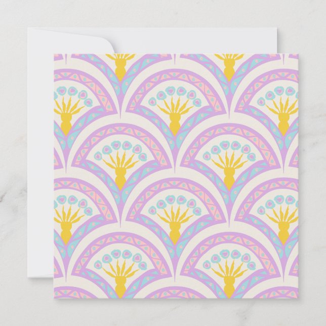Pastel coloured shell pattern card (Front)
