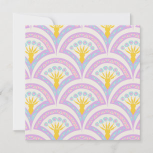 Pastel coloured shell pattern card