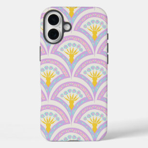 Pastel coloured shell pattern iPhone 16 plus case