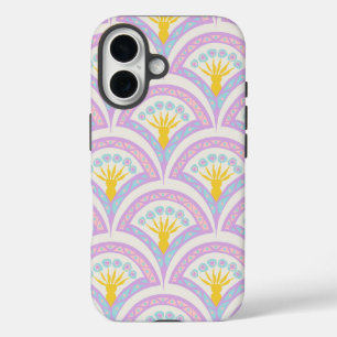 Pastel coloured shell pattern iPhone 16 case