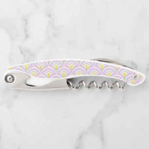Pastel coloured shell pattern corkscrew