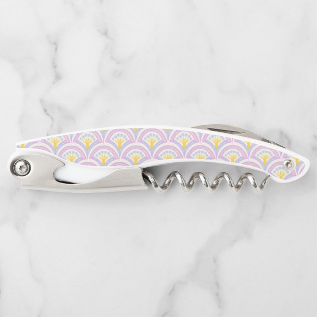 Pastel coloured shell pattern corkscrew (Front)