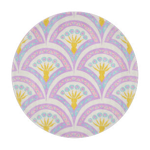 Pastel coloured shell pattern cutting board