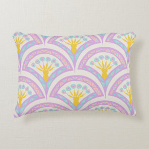 Pastel coloured shell pattern decorative cushion