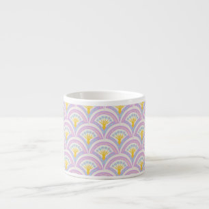 Pastel coloured shell pattern espresso cup