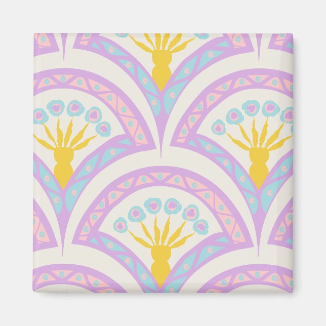 Pastel coloured shell pattern magnet (Front)