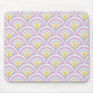 Pastel coloured shell pattern mouse pad