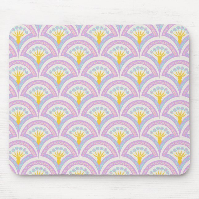 Pastel coloured shell pattern mouse pad (Front)