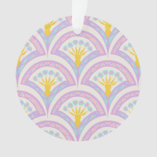 Pastel coloured shell pattern ornament
