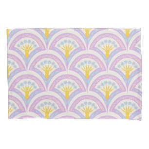Pastel coloured shell pattern pillowcase