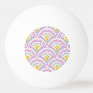 Pastel coloured shell pattern ping pong ball