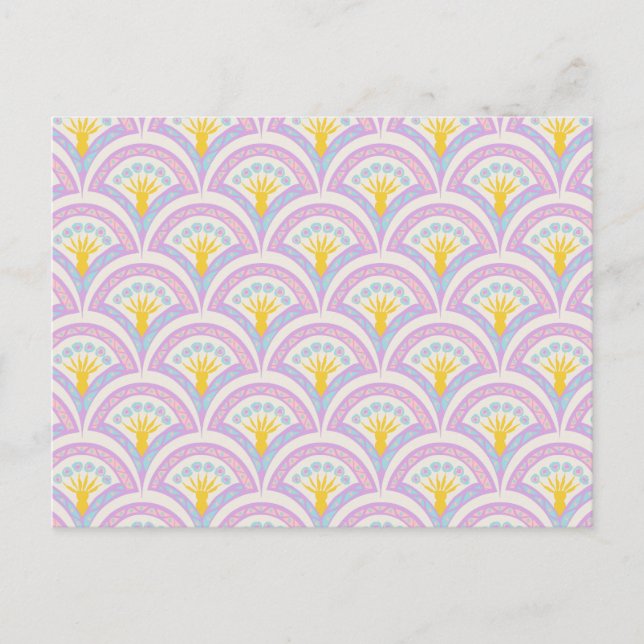 Pastel coloured shell pattern postcard (Front)