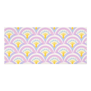 Pastel coloured shell pattern rack card