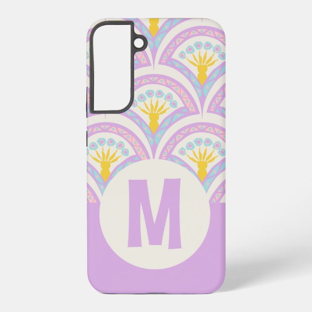 Pastel coloured shell pattern samsung galaxy s22+ case (Back)