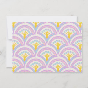 Pastel coloured shell pattern save the date