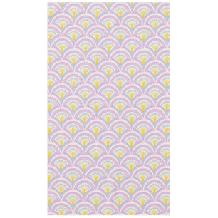 Pastel coloured shell pattern tablecloth