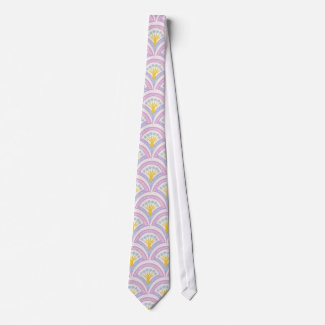Pastel coloured shell pattern tie (Front)