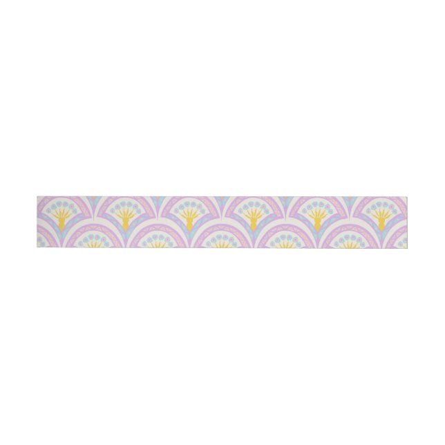 Pastel coloured shell pattern wrap around label (Individual)