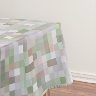 Pastel Coloured Squares Tablecloth