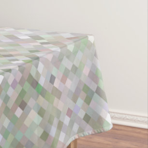 Pastel Coloured Squares Tablecloth