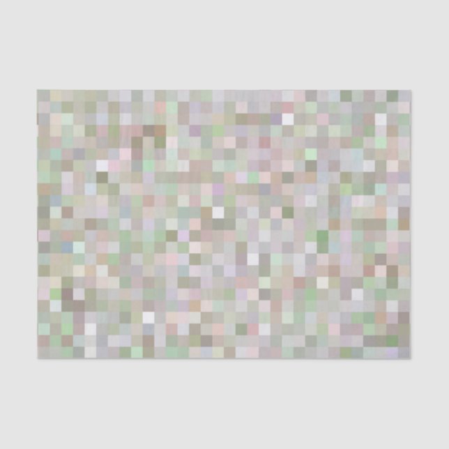 Pastel Coloured Squares  Tissue Paper (Front)