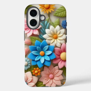 Pastel Colourful Floral iPhone 16 Case