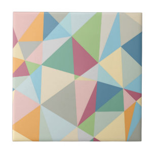 Pastel Colourful Modern Abstract Geometric Pattern Ceramic Tile