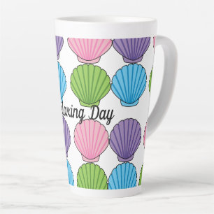 Pastel Colourful Seashell Pack Add Own Text Latte Mug