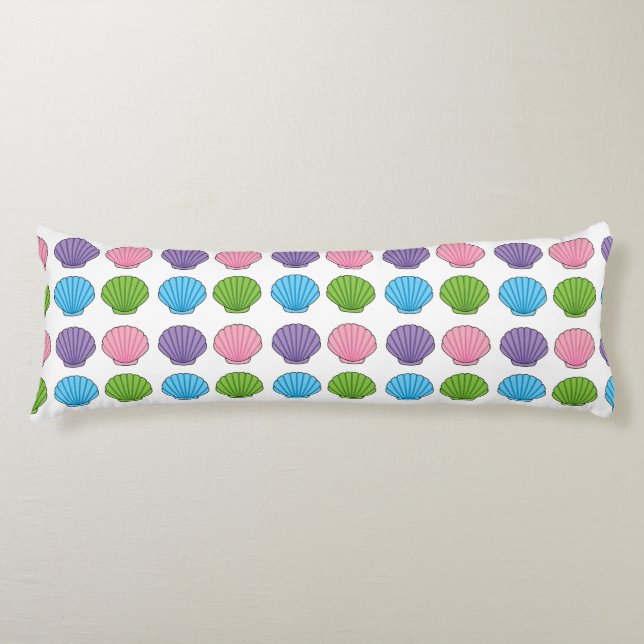 Pastel Colourful Seashell Pack Body Cushion (Front)
