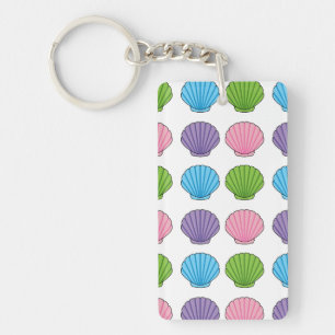 Pastel Colourful Seashell Pack Key Ring