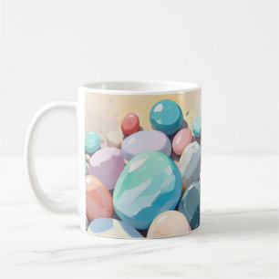 Pastel colourful stones coffee mug