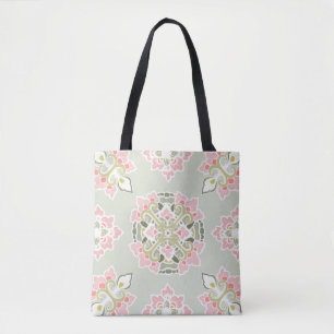 Pastel Colourful Tracery Ornament Tote Bag