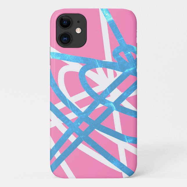Pastel Colours Abstract Art iPhone 11 Case (Back)