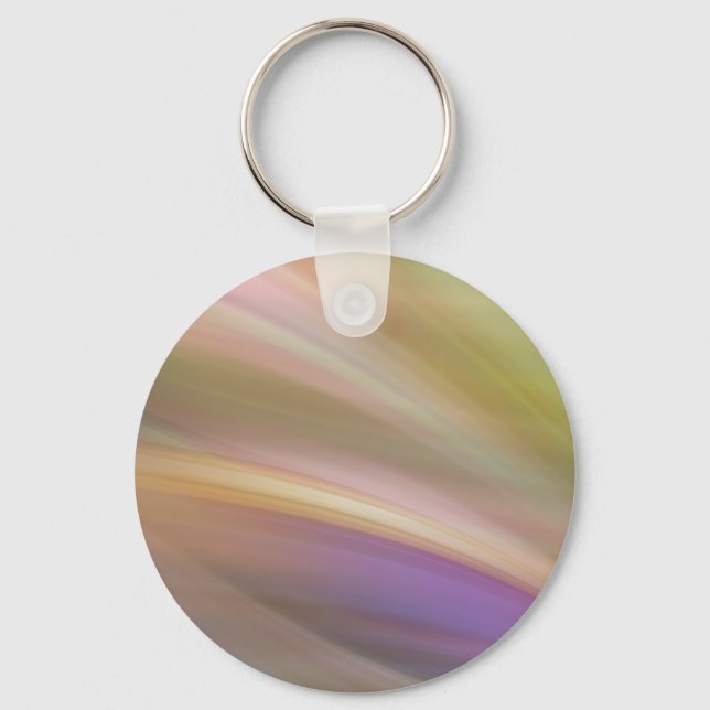 Pastel Colours Abstract Button Keychain (Front)