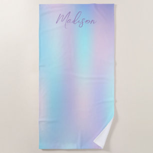 Pastel Colours Abstract Iridescent Background Beach Towel