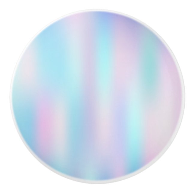 Pastel Colours Abstract Iridescent Background Ceramic Knob (Front)