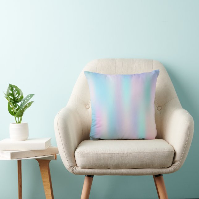 Pastel Colours Abstract Iridescent Background Cushion (Chair)