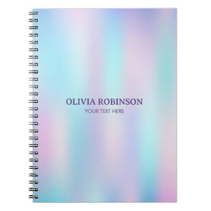 Pastel Colours Abstract Iridescent Background Notebook