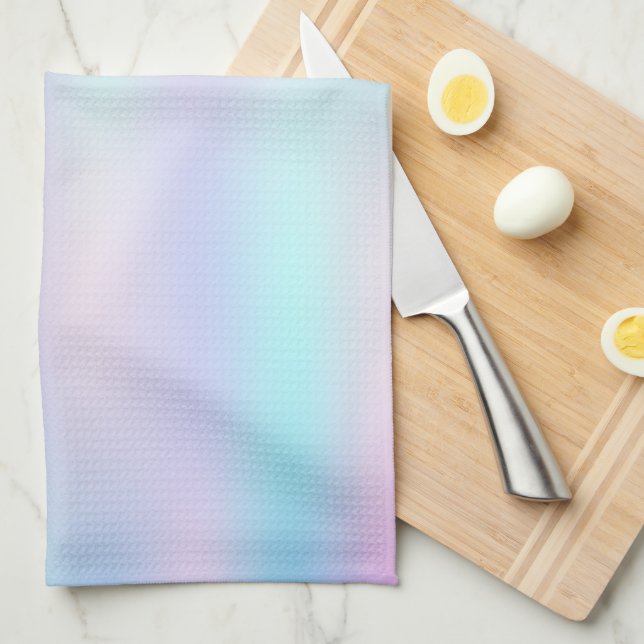 Pastel Colours Abstract Iridescent Background Tea Towel (Quarter Fold)