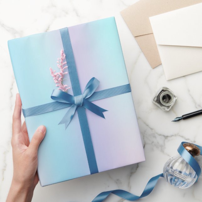 Pastel Colours Abstract Iridescent Background Wrapping Paper (Gifting)